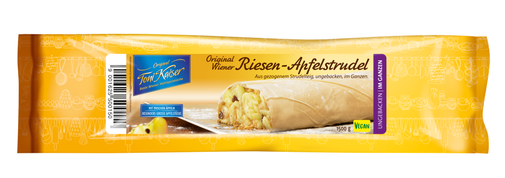 Riesen-Apfelstrudel ungebacken 5x1,5 kg