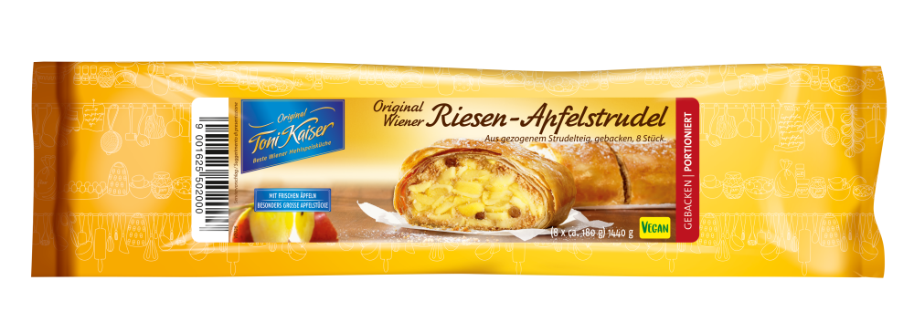 Riesen-Apfelstrudel gebacken 8 Port. 5x1,44 kg