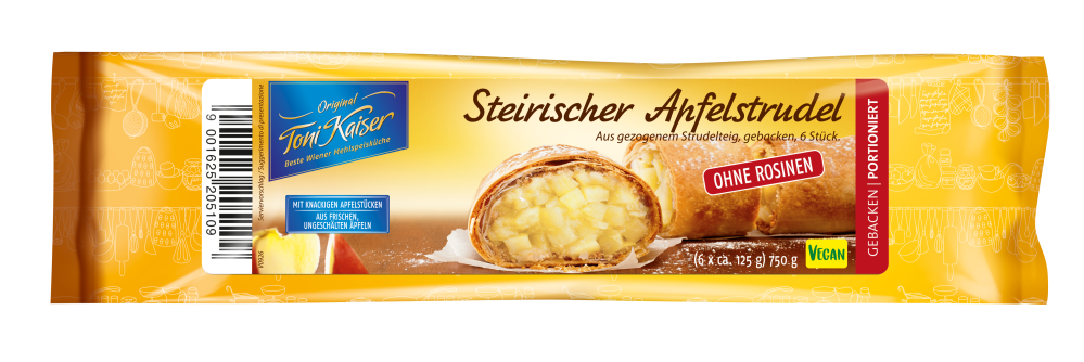 Steirischer Apfelstrudel ohne Rosinen, 8 x 750 g
