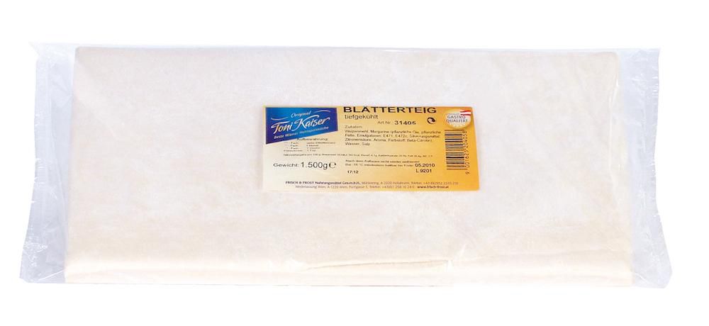 Blätterteig Block 4x1,5 kg