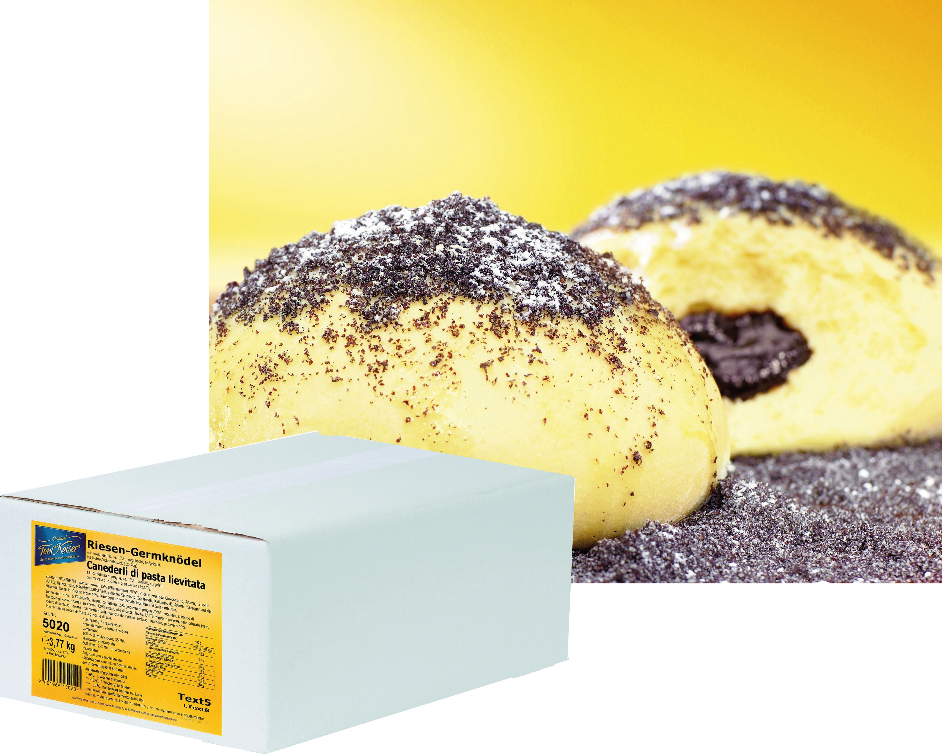 Riesen-Germknödel mit Powidlfülle 170 g 1x20 Stk